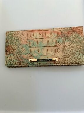 Brahmin Multicolor Pastel Croc-Embossed Wallet